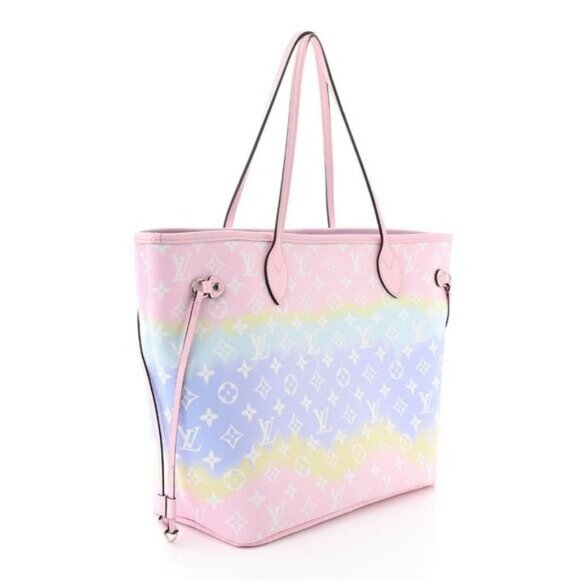 Authentic Louis Vuitton Neverfull Monogram Escale MM Tote Shoulder Bag Pastel - Picture 3 of 16